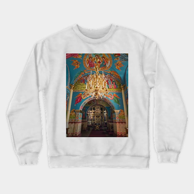 inside the Capriana Monastery Crewneck Sweatshirt by psychoshadow